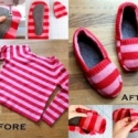 Upcycled Slippers Tutorial