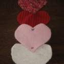 Felted Wool Valentine Runner