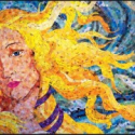 Mosaic Made from Upcycled Junk Mail